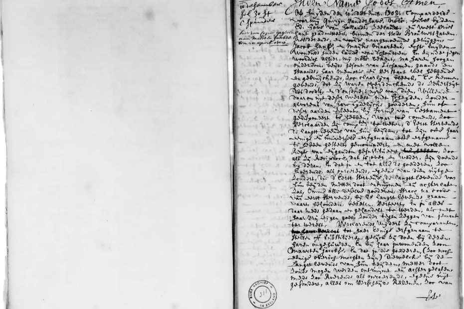 Testament Jacob jans Hanse